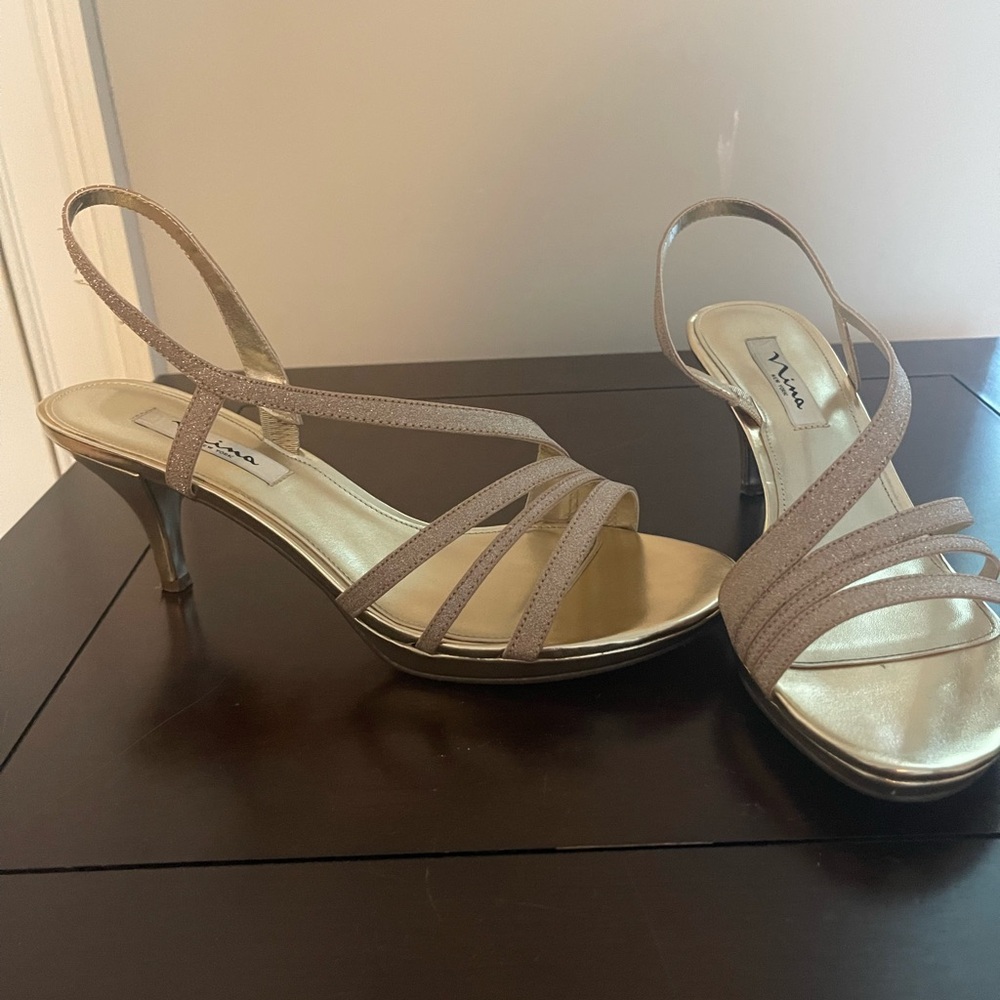 Neely style evening sandal. Only worn once for a wedding. Minor wear at soles.